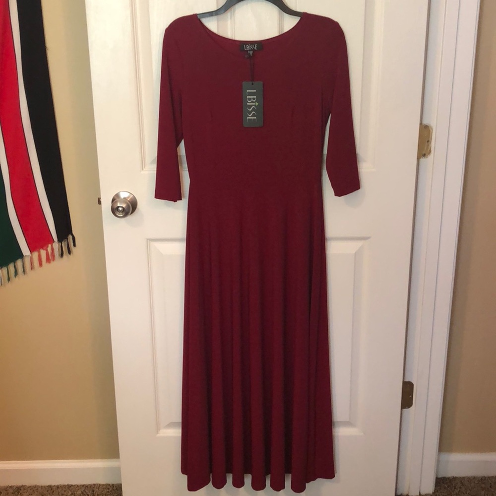 Red maxi dress